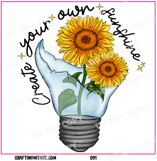 D91 Create your own sunshine decal