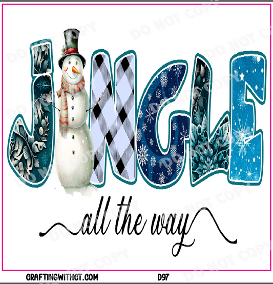 D97 jingle all the way decal