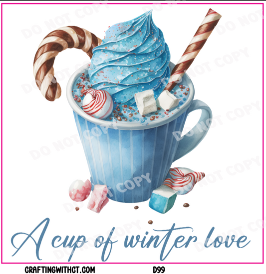 D99 cup of winter love decal