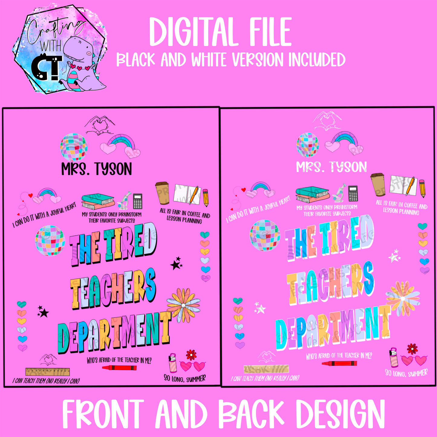 Tired Teacher Dept - digital files