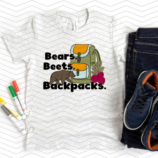 Bears, Beets, Backpacks shirt