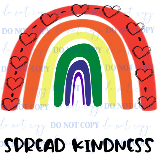 D135 spread kindness rainbow decal
