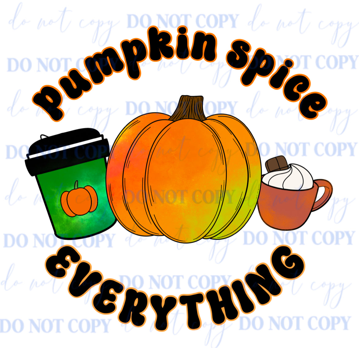 D130 pumpkin spice everything decal