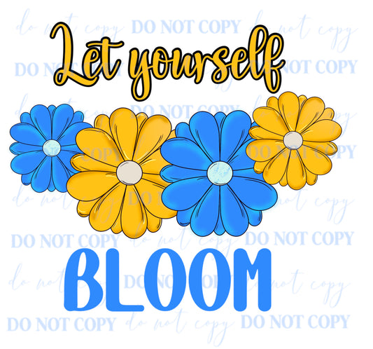 D139 let yourself bloom decal