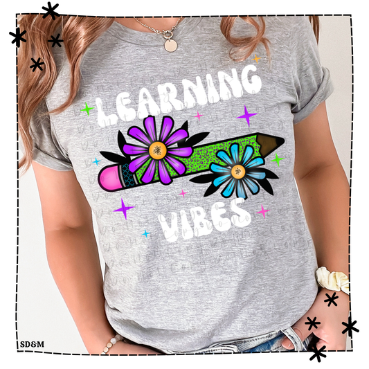 Learning Vibes Flowers shirt