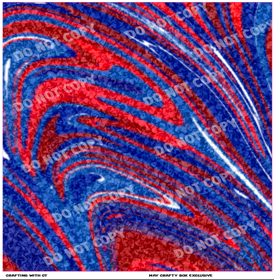PV100 Red, White and Blue Hydrodip vinyl sheet