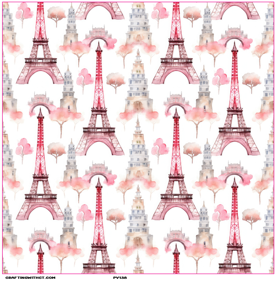 PV138 pink Paris vinyl sheet