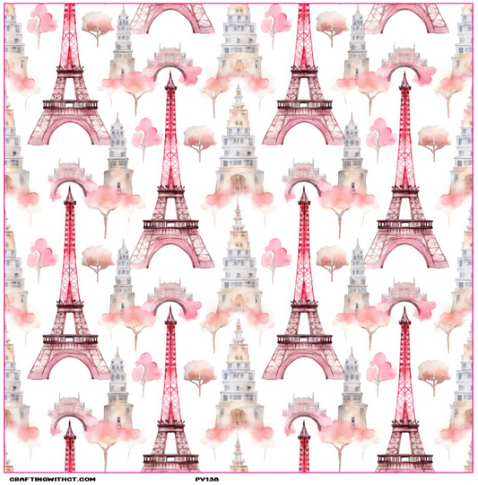 PV138 pink Paris vinyl sheet
