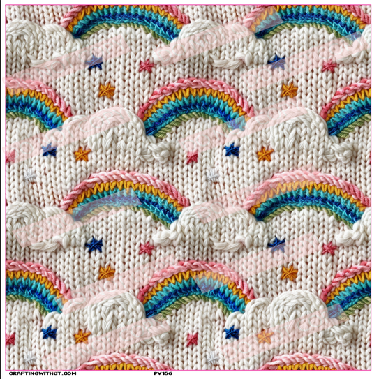 PV156 embroidery rainbow sheet