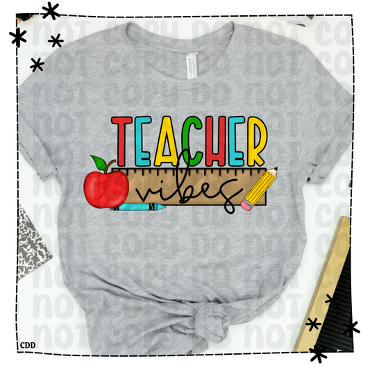 Teacher Vibes Ruler shirt