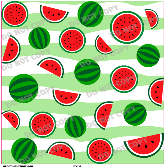 PV113 Watermelon wavy vinyl sheet