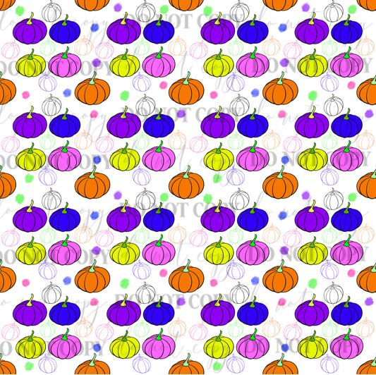 PV124 colorful pumpkins vinyl sheet