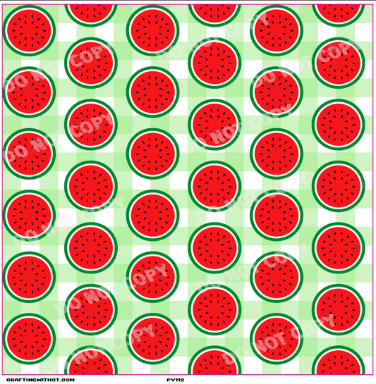PV112 Watermelon slices round vinyl sheet