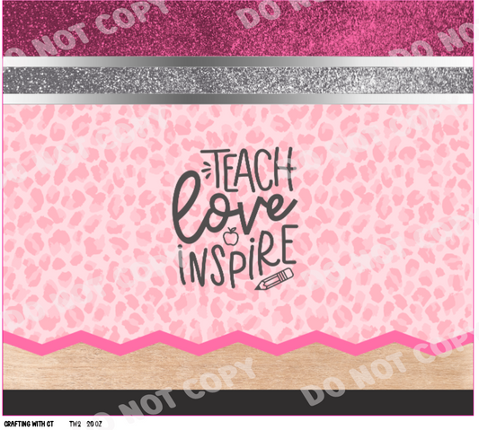 TW2 teach, love, inspire tumbler wrap