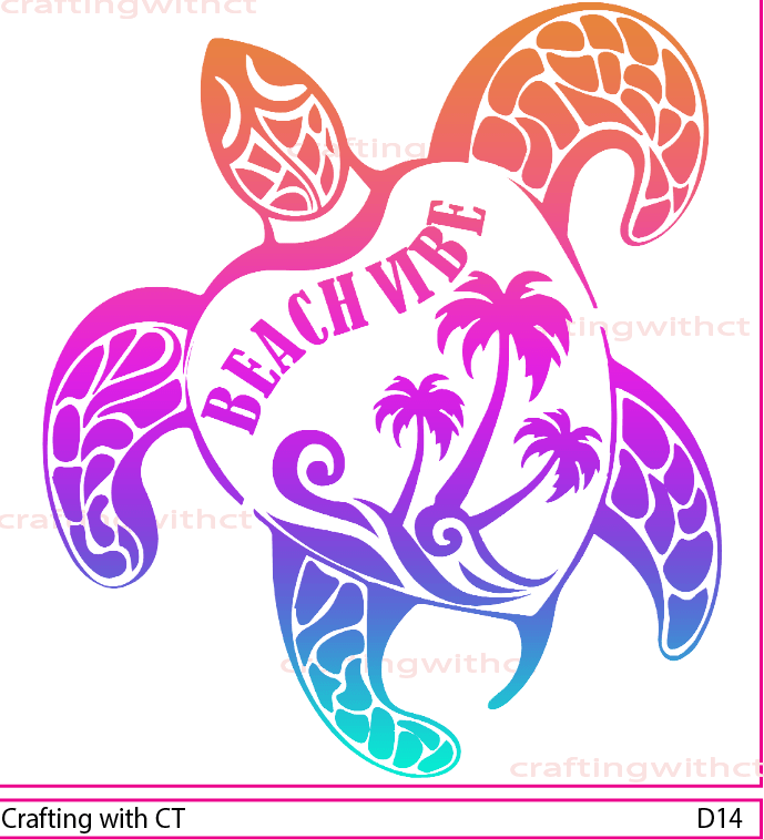 D14 Beach Vibe decal