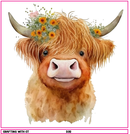 D32 Highland Cow 5 decal