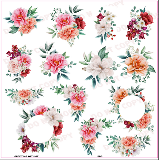 DS3 - Floral decal sheet