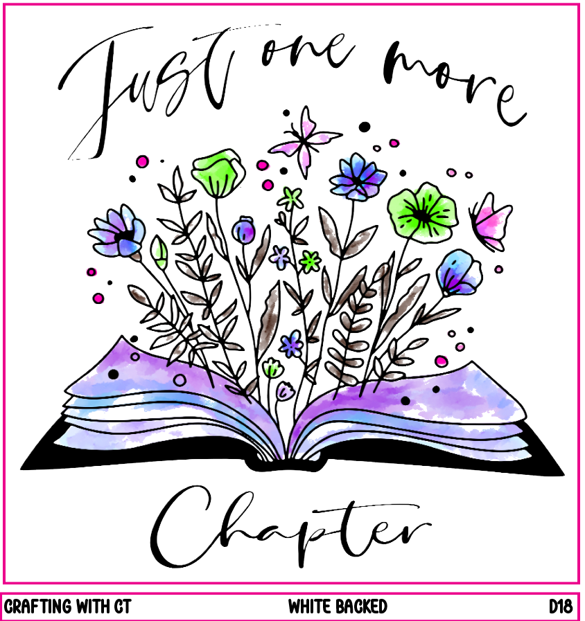 D18 Just One More Chapter v2 decal โ craftingwithct