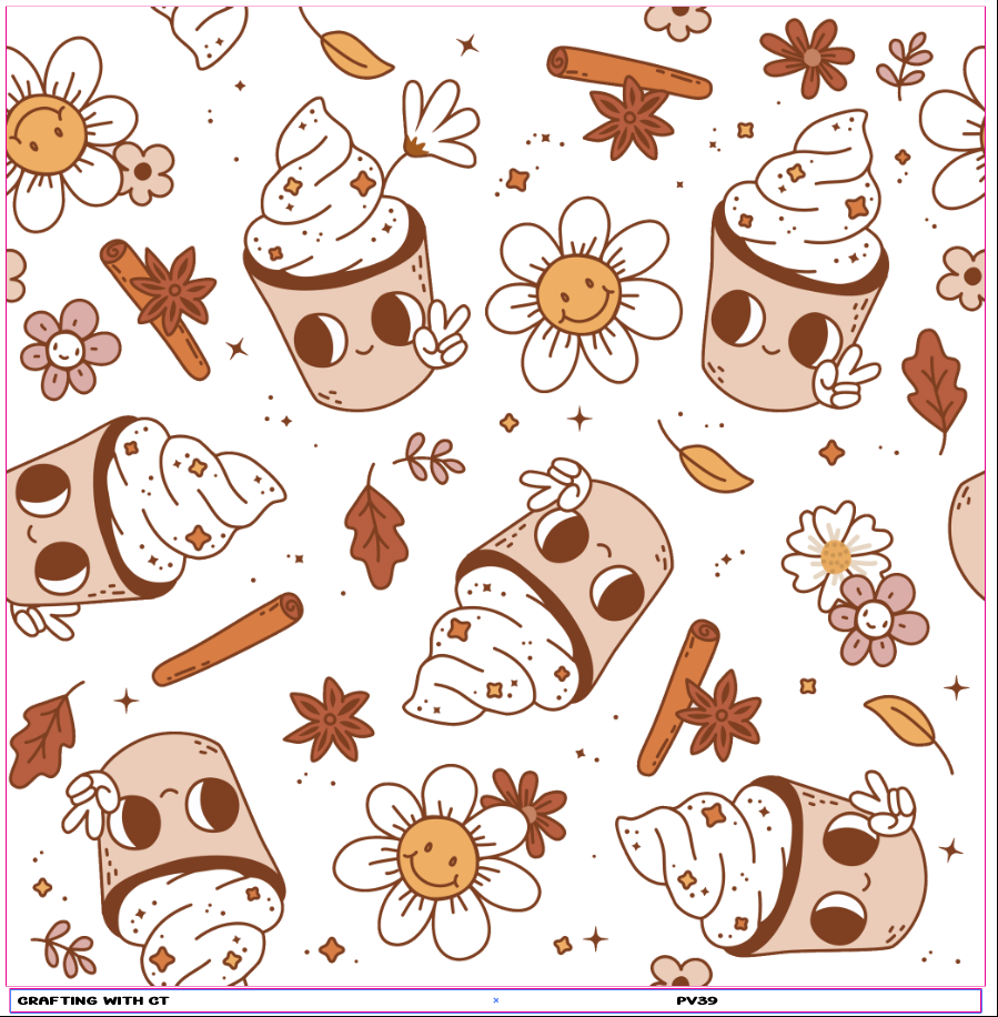 PV39 Happy Coffee vinyl sheet -