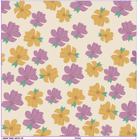 PV40 Floral 1 vinyl sheet -