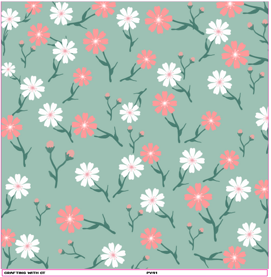 PV41 Floral 2 vinyl sheet