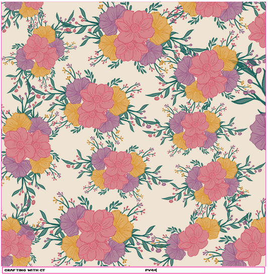 PV44 Floral 5 vinyl sheet