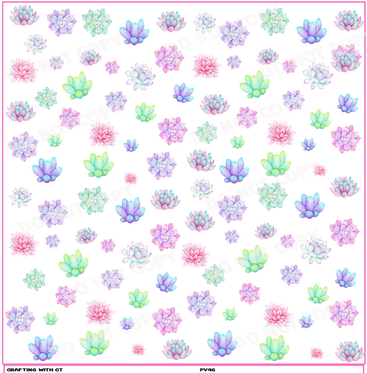 PV46 Succulents vinyl sheet