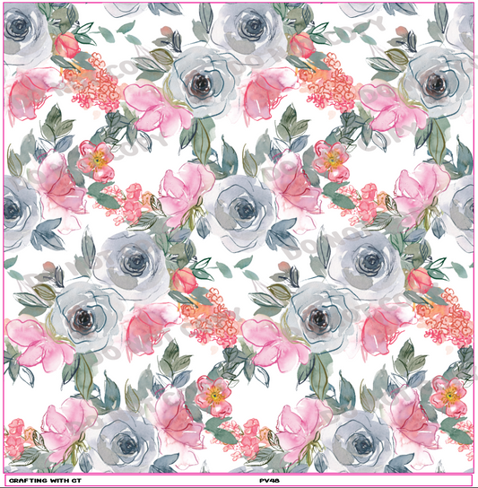 PV48 Floral 7 vinyl sheet