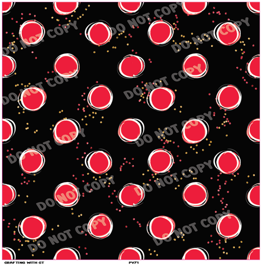 PV71 Mouse dots red vinyl sheet