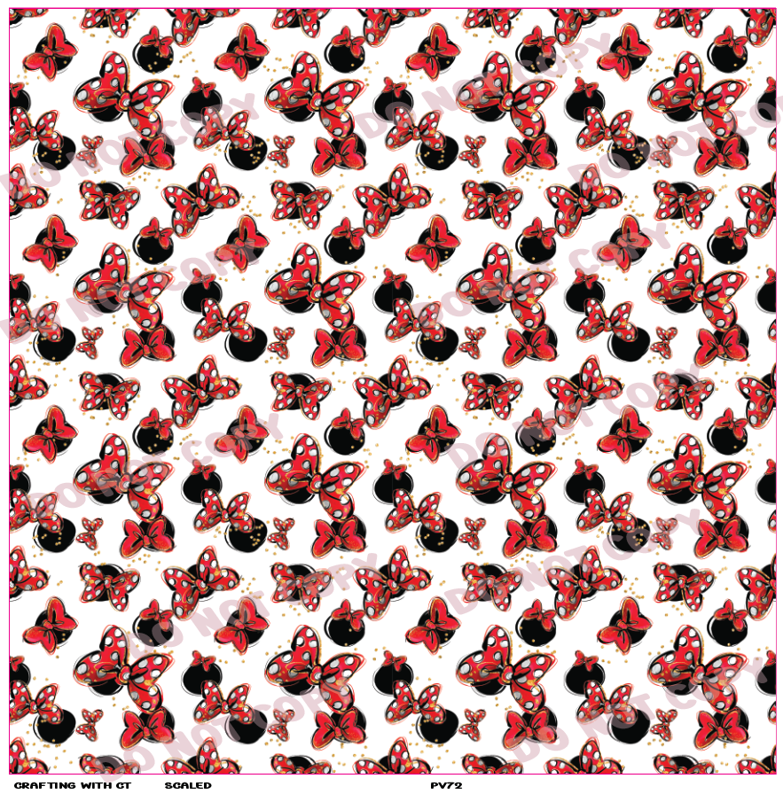 PV72 Mouse bows v2 vinyl sheet