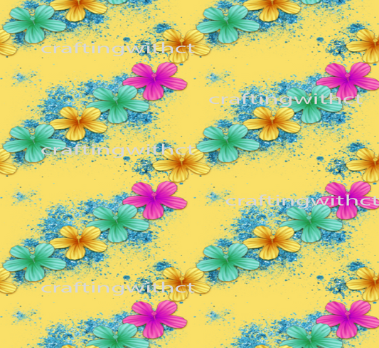 PV3 Colorful Hibiscus vinyl sheet