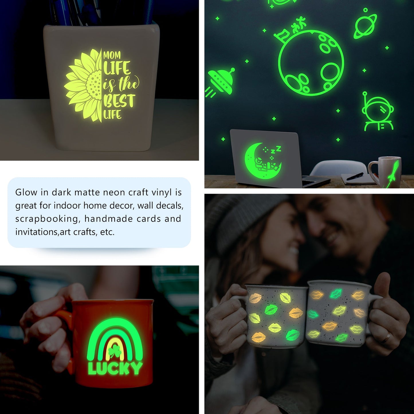 Glow in the dark vinyl 12x12 sheets