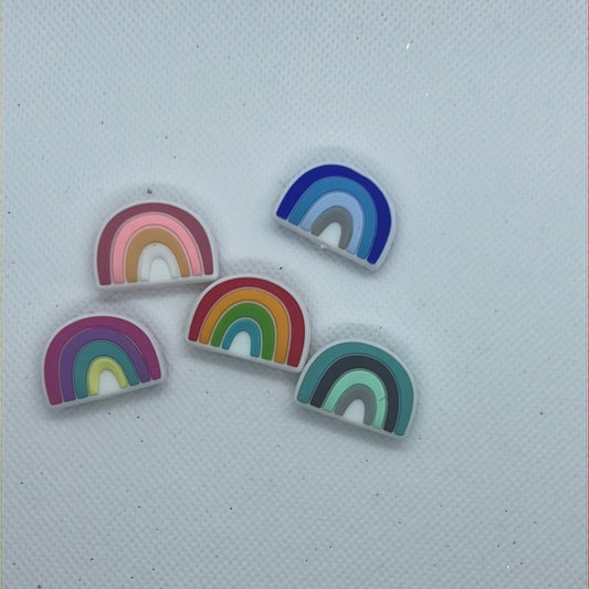 Silicone Beads - Rainbow 25*18mm
