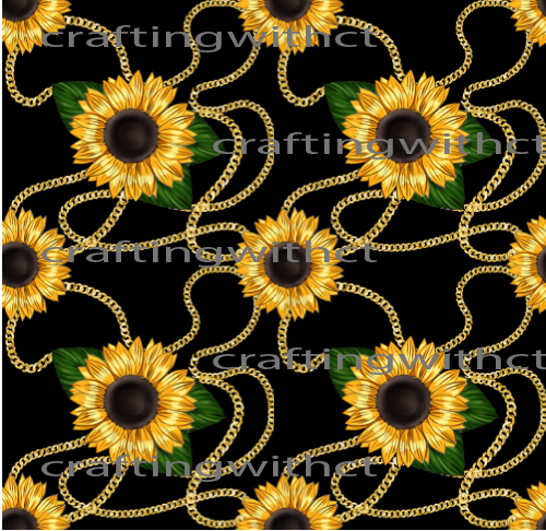 PV1 Sunflowers and Chains vinyl sheet