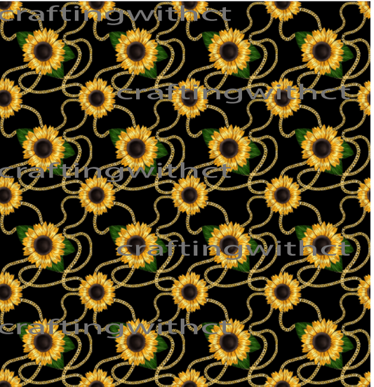 PV1 Sunflowers and Chains vinyl sheet